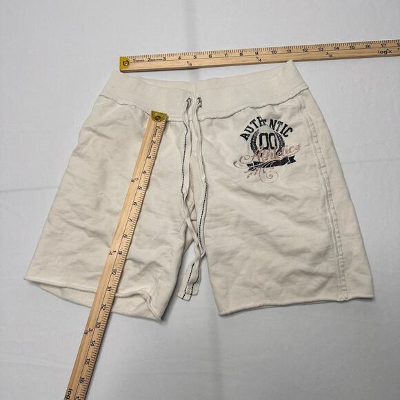 2000s Vintage White 100% Cotton Size Small Y2K Comfy & Stretchy Shorts Perfect - Picture 4 of 5